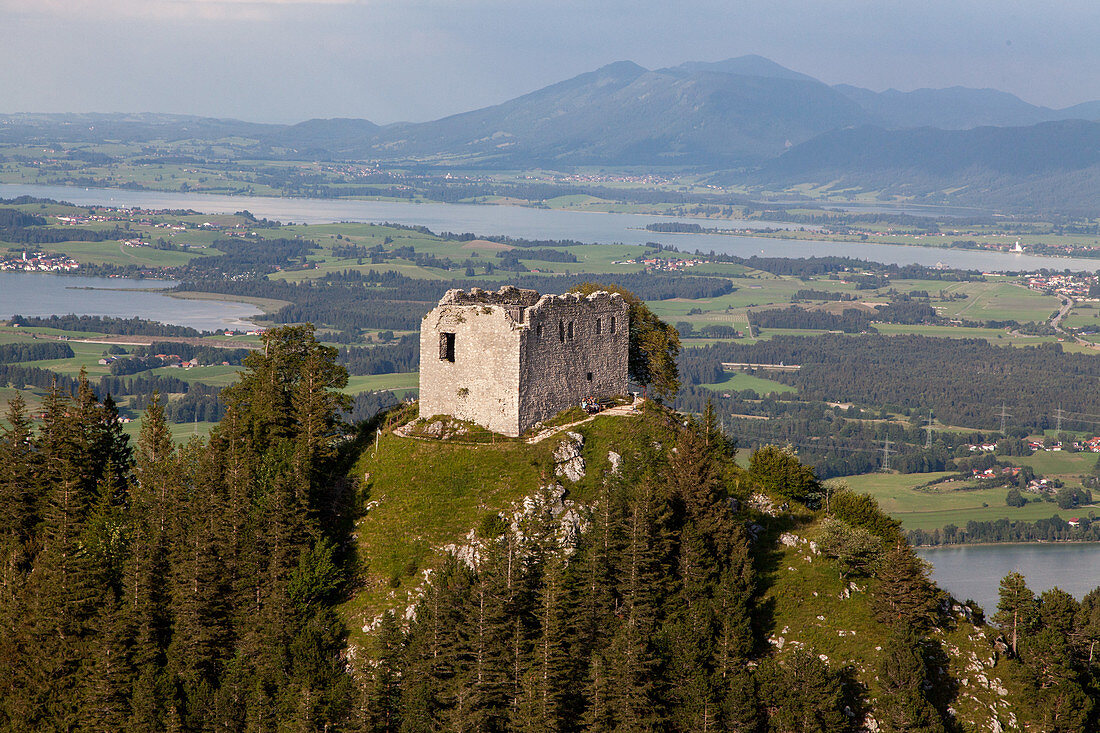 Falkenstein Castle, ruin in Allgäu, Castrum Pfronten, Bavaria, Germany