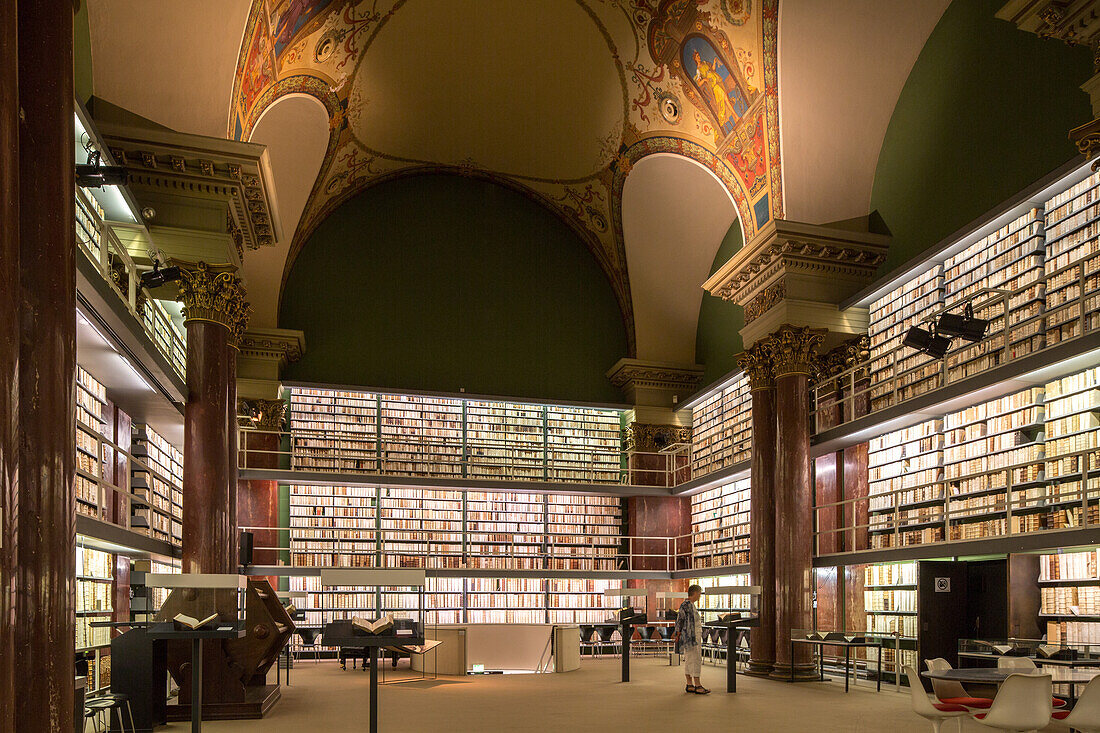 Augusteerhalle, books, Herzog August Library, Wolfenbüttel, Lower Saxony, Germany