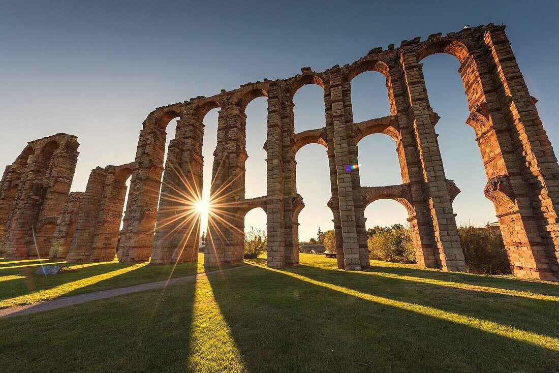 Roman Aqueduct of Merida, Extremadura, Spain, Europe.