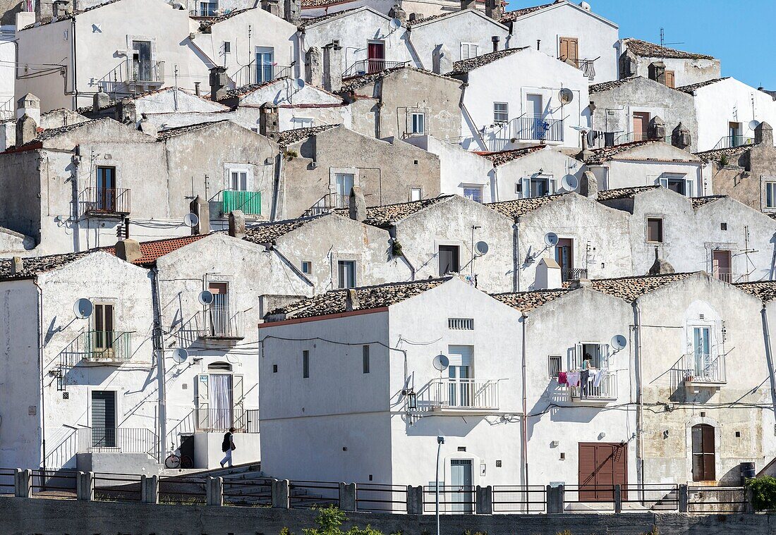 The Rione Junno district of Monte Saint´Angelo on the Gargano Peninsula, Puglia, Southern Italy.