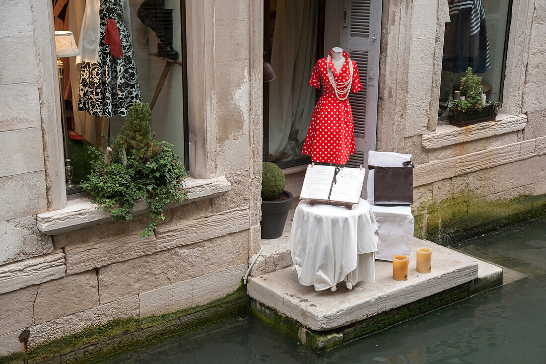'Pot Pourri Shop Canal Entrance; Venice; Italy.'