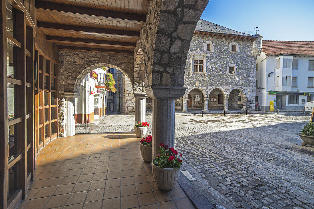 Bielsa council Historic building. Pineta Valley, Huesca Pyrenees, Aragón, Spain.