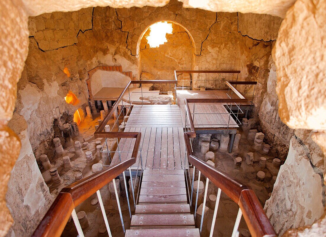 Calidarium Thermal Baths, Masada, Judean Desert, Israel.