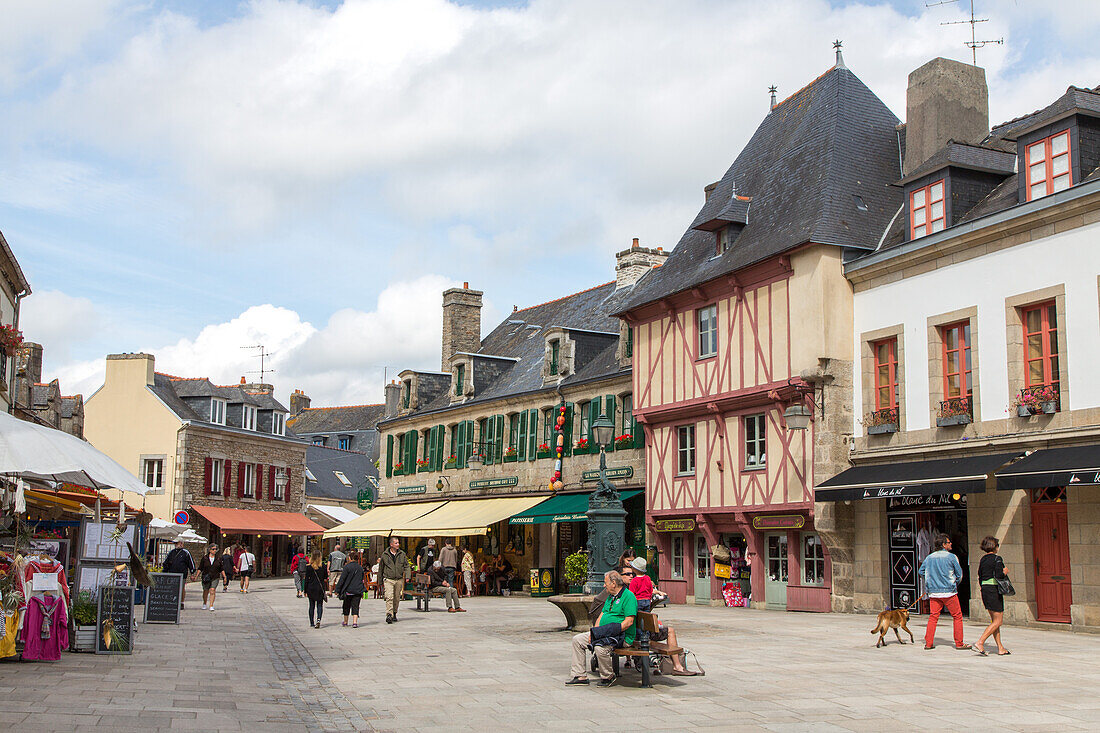 Altstadt Concarneau, Marktplatz, Tourismus, Festungsinsel, Finistère, Bretagne, Frankreich