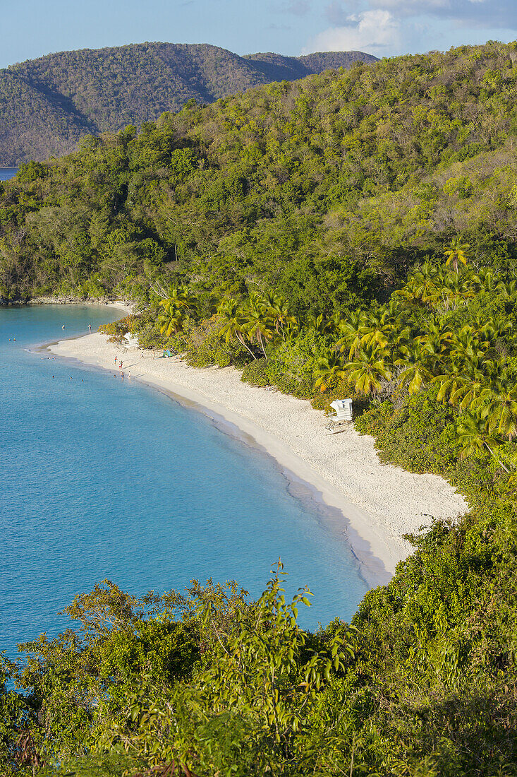Trunk Bay and Beach on the Caribbean Island of St John in the US Virgin Islands.