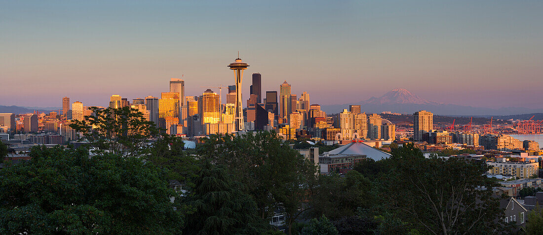 Skyline von Seattle, Kerry Park, Space Needle, Washington, USA