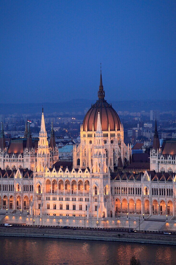 Hungary, Budapest, Parliament, Országház, Danube River.