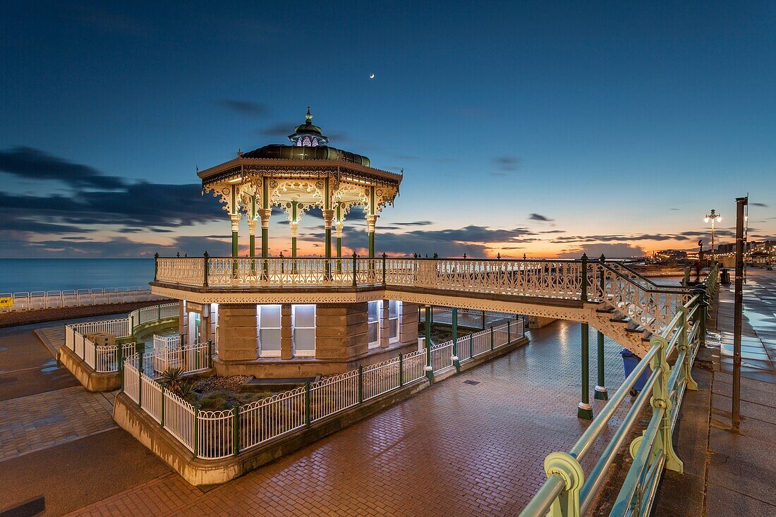 Evening at the Bandstand in Brighton, UK.