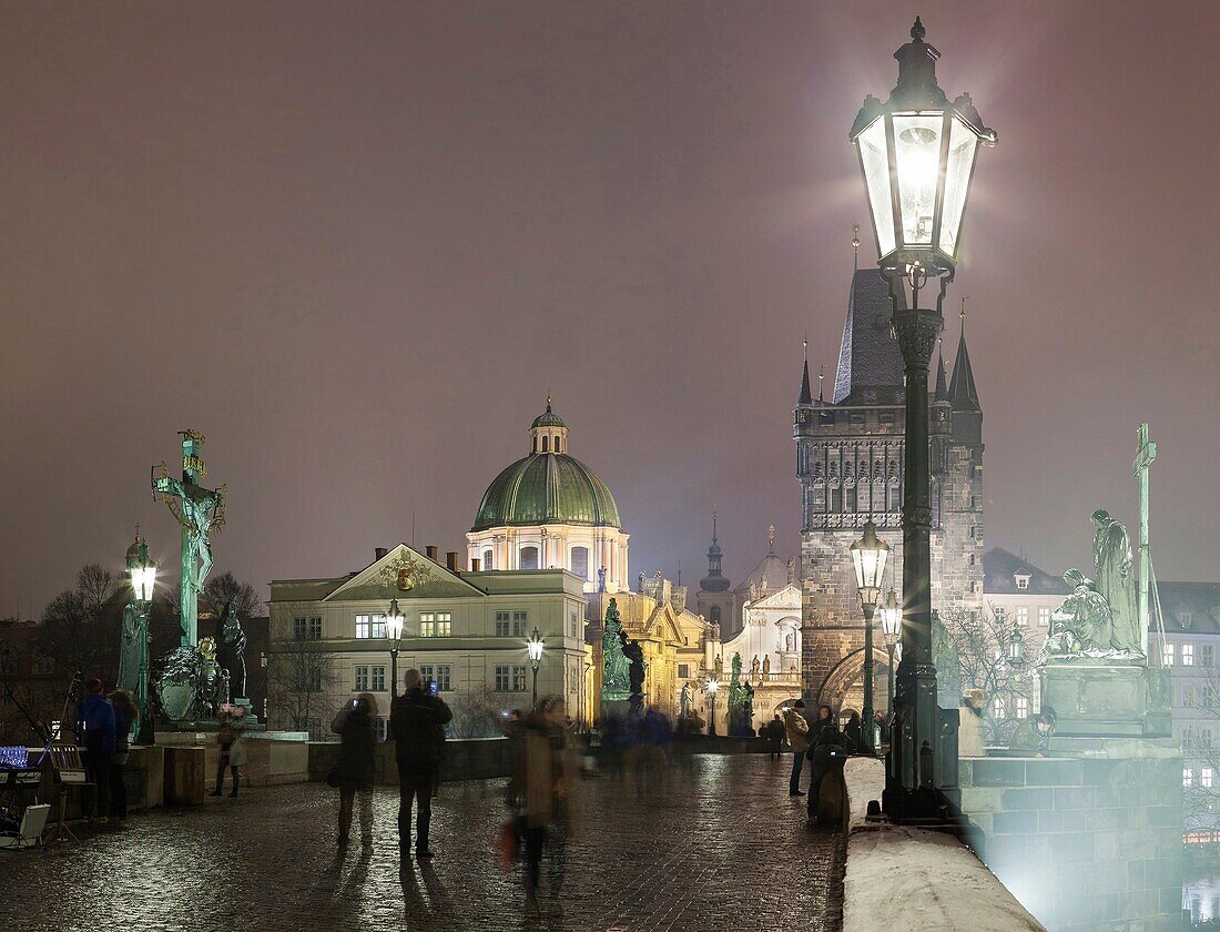 charles bridge. view to old town.