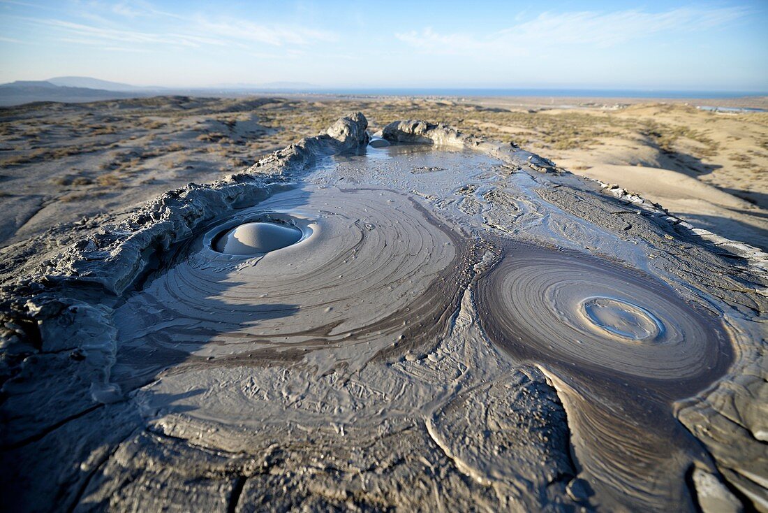 Azerbaijan, Qobustan, mud volcano.