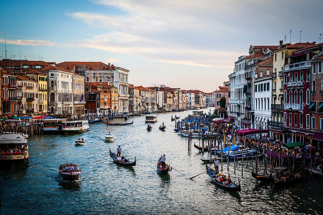 Beautiful water street - Grand Canal in Venice, Italy.