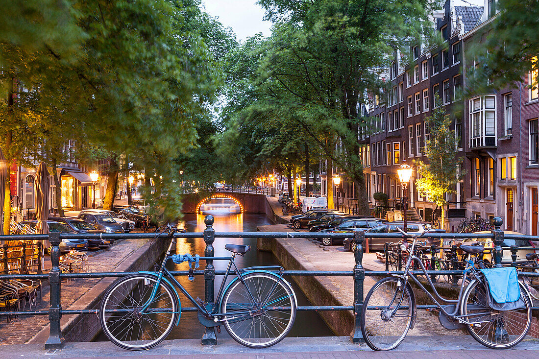 A canal in Amsterdam, Netherlands. The canals of central Amsterdam have been designated a World Heritage Siye by UNESCO.