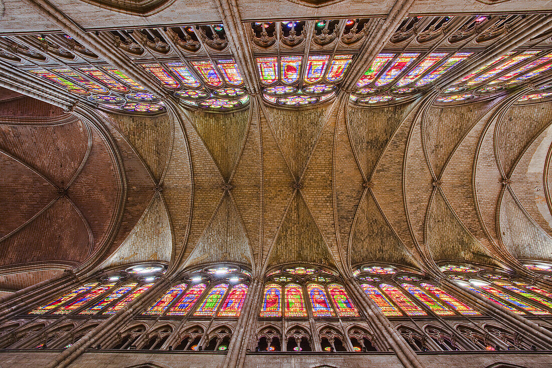 The roof of the nave in Saint Denis basilica, Paris.