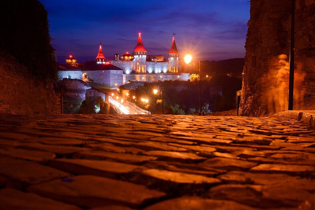 view of the old castle in Kamenetz-Podolsk.Ukraine.