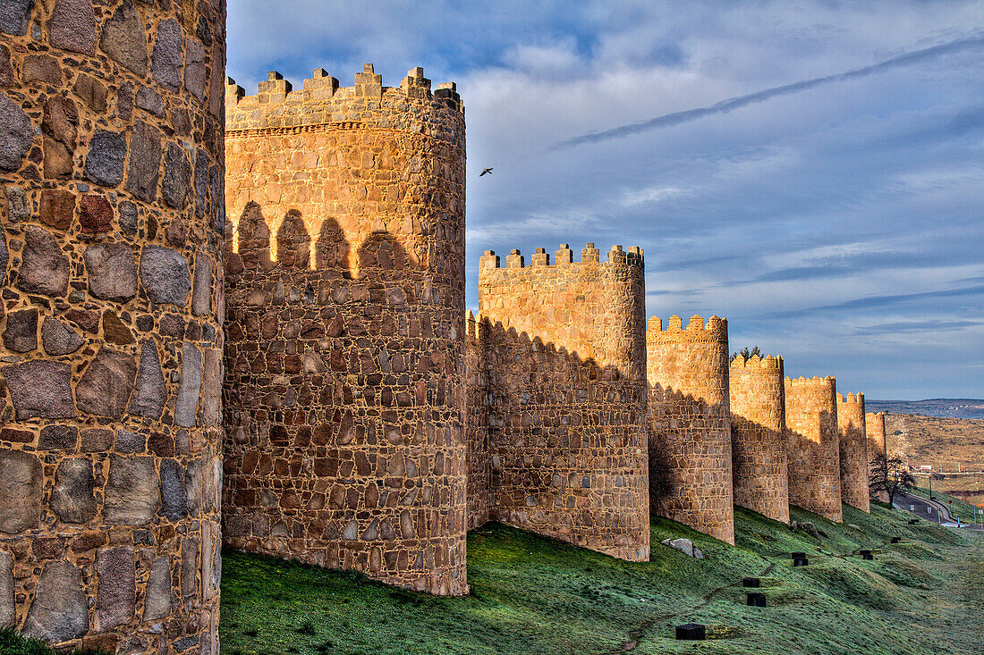 Medieval City Walls, Avila, Castile and Leon, Spain. UNESCO World Heritage Site.