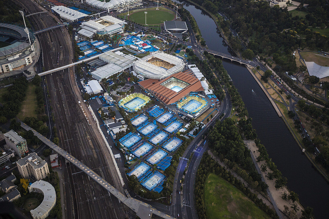 Melbourne Park during the Australian Open Tennis tournament.