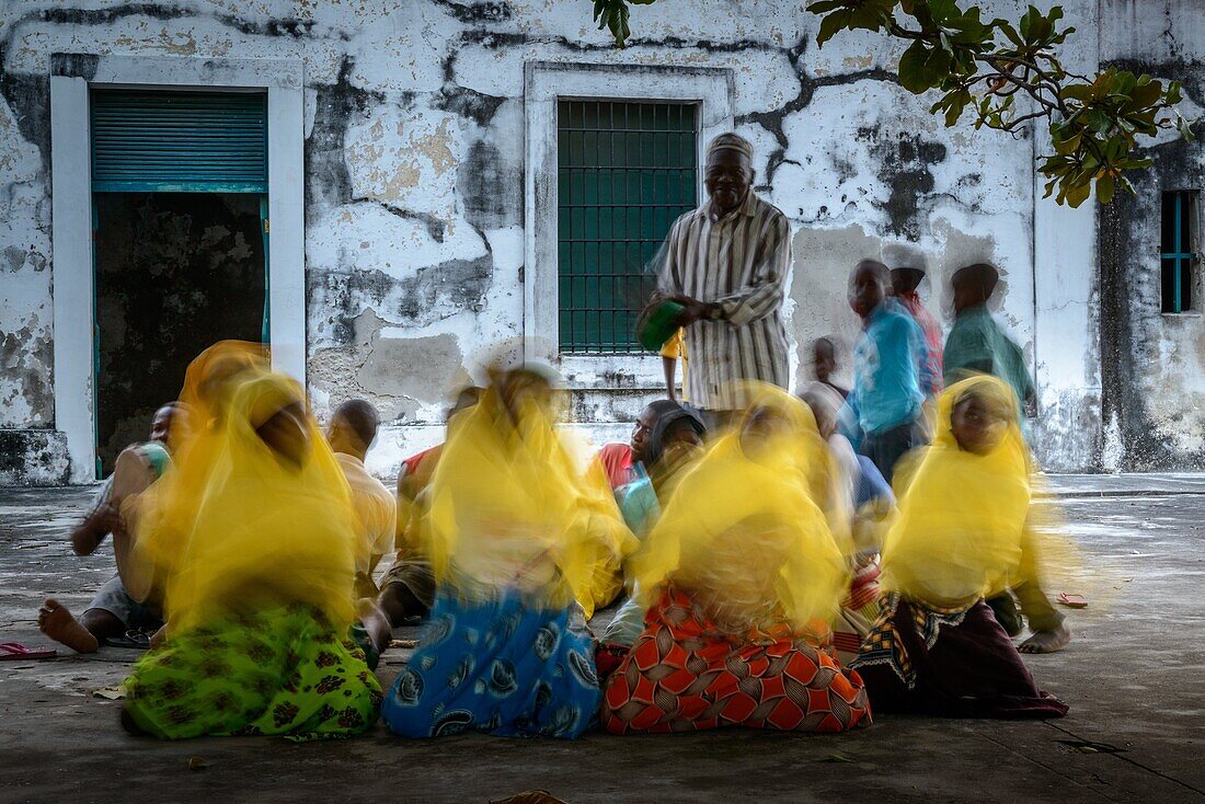 Traditional singing and dancing in the old fort. Ibo Island. Mozambique.