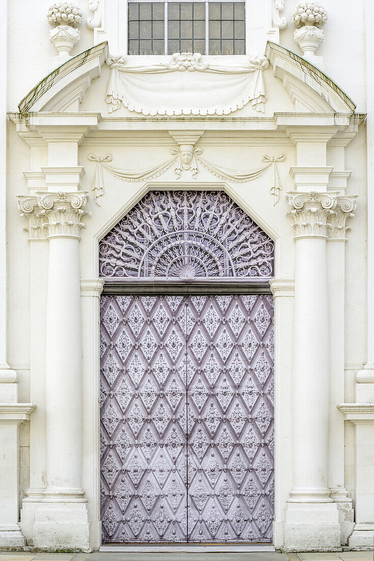 Portal at cathedral St. Stephan, Passau, Danube Bike Trail, Lower Bavaria, Bavaria, Germany