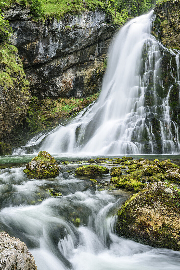 Waterfall in Golling, Golling, Berchtesgaden Alps, Salzburg, Austria