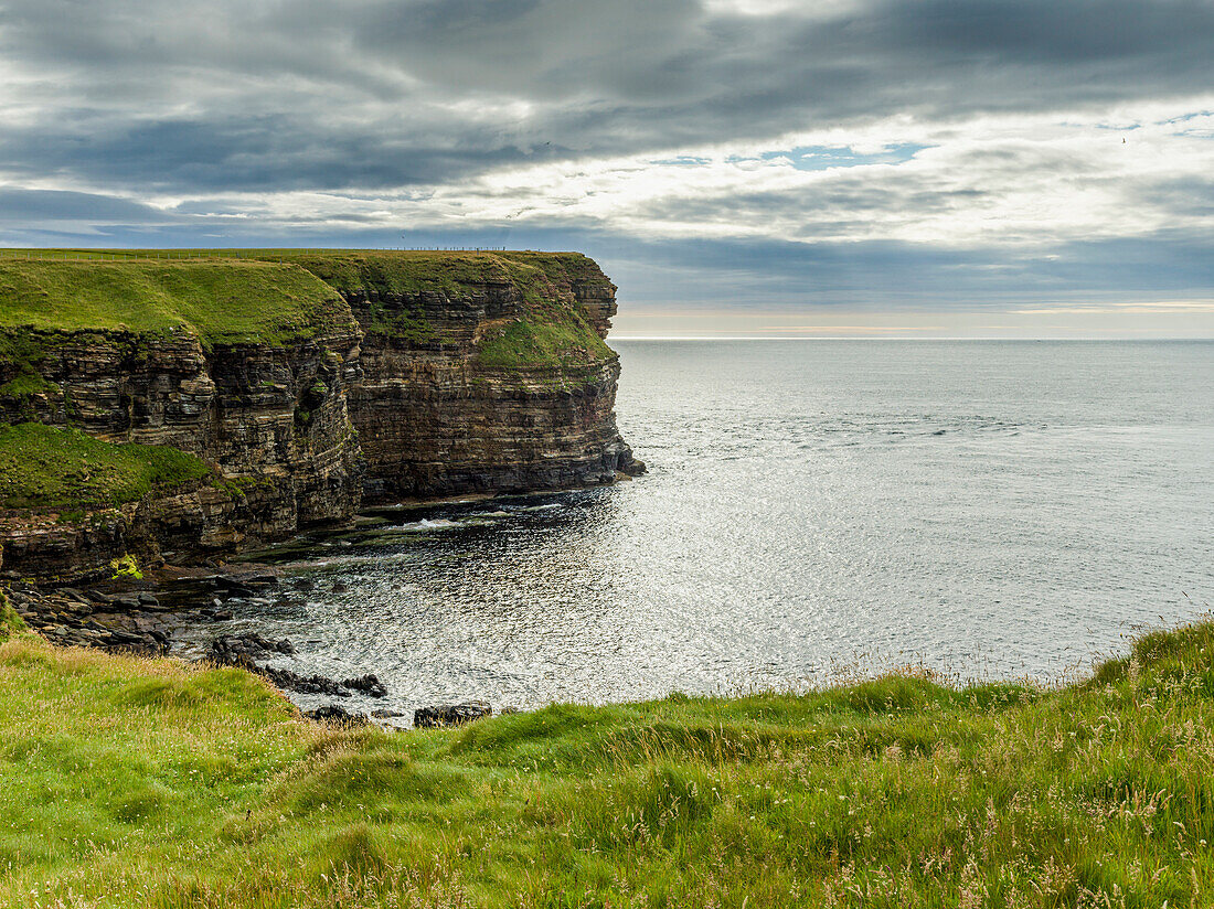 'Cliffs along the coastline and the North Sea, Duncansby Head; John O'Groats, Scotland'