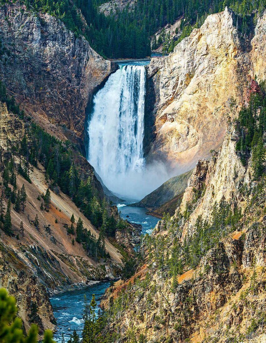 'Waterfall from the Yellowstone river, Yellowstone National park; Wyoming, United States of America'