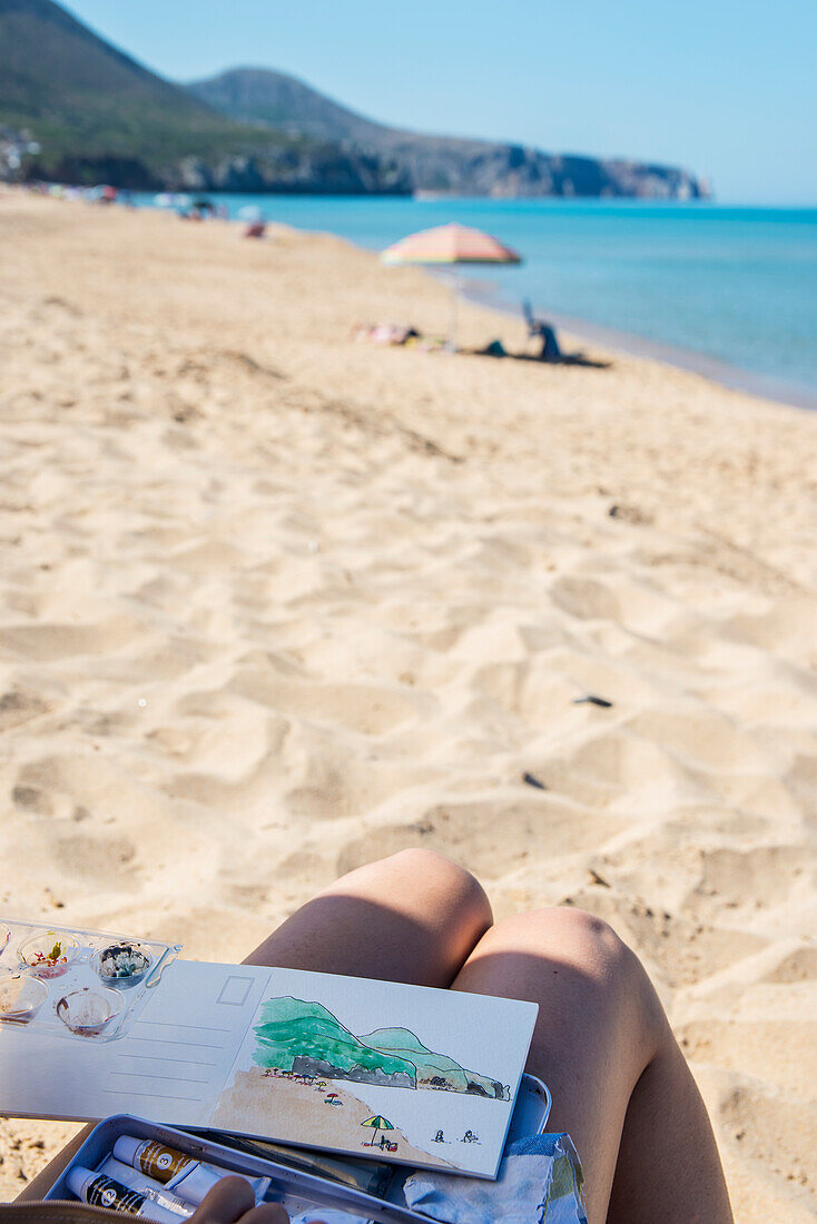 'Portixeddu beach; Carbonia Iglesias, Sardinia, Italy'