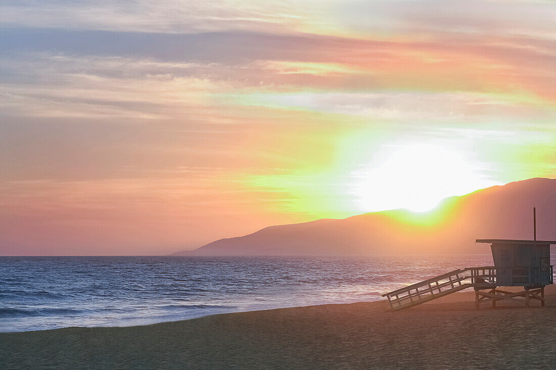 'Sunset at Zuma Beach; Malibu, California, USA'