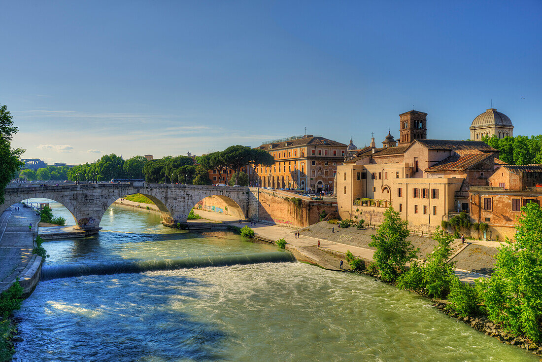 Ponte Cestio, Tiber island, Tiber, Rome, Latium, Italy