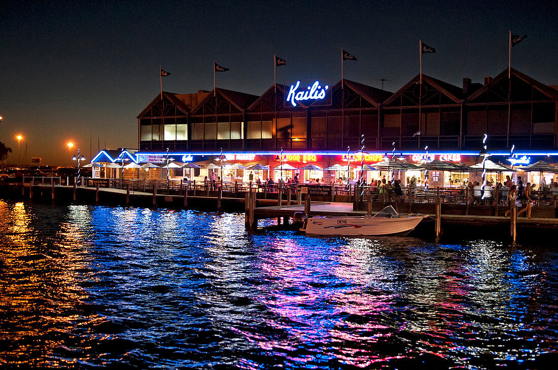 Für Freunde von Meeresfrüchten ist Kailis am Fischereihafen von Freemantle ine bevorzugte Destination, Freemantle, Australien