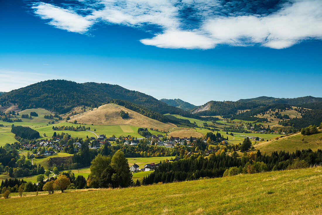 panoramic view, Bernau, Black Forest, Baden-Wuerttemberg, Germany
