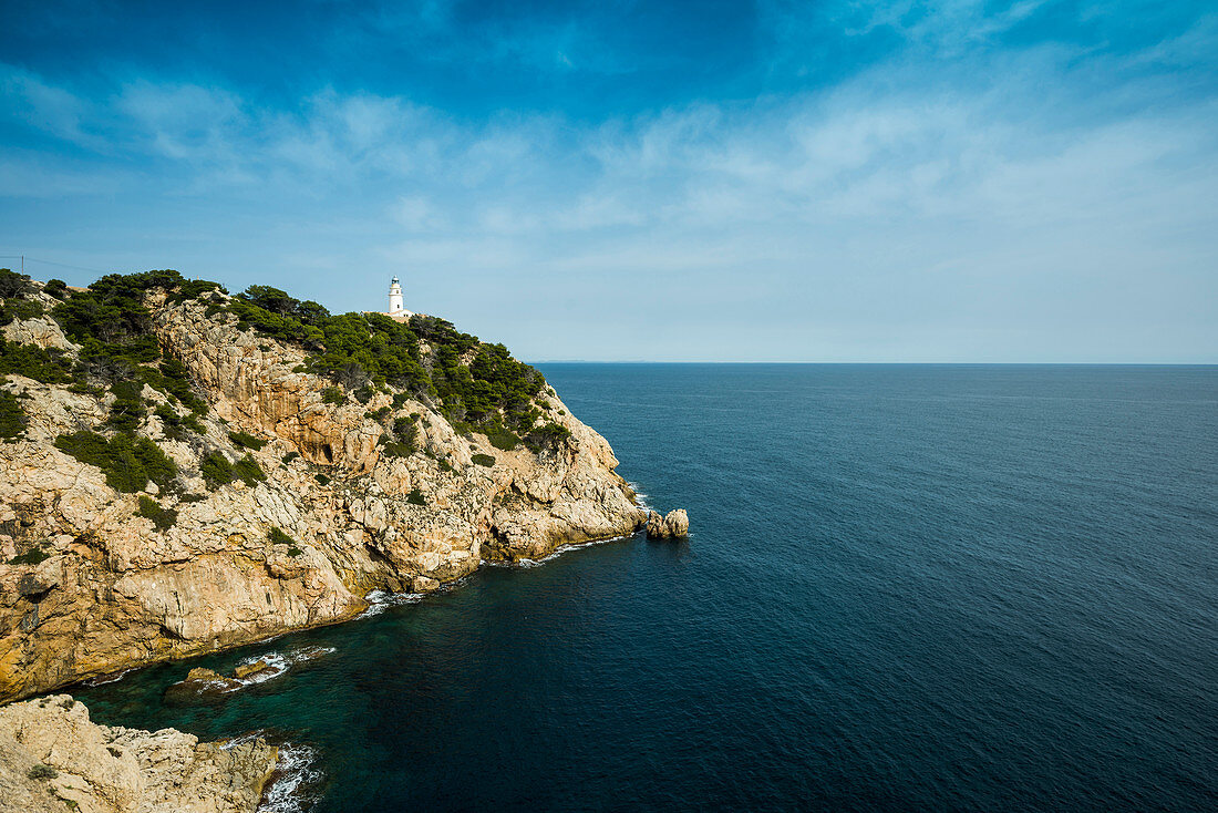 Lighthouse, Punta de Capdepera, Cala Rajada, Majorca, Balearic Islands, Spain