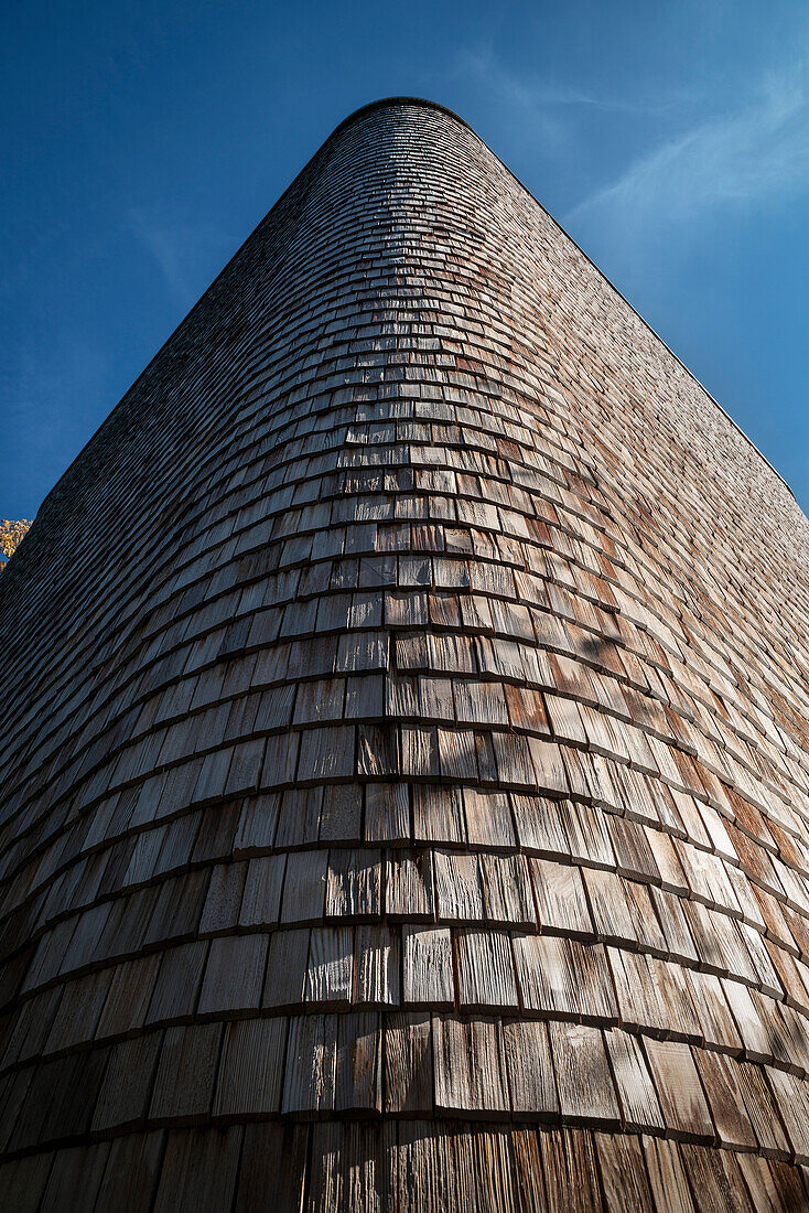 wood covered building at spa of Bad Boll, Goeppingen district, Swabian Alb, Baden-Wuerttemberg, Germany