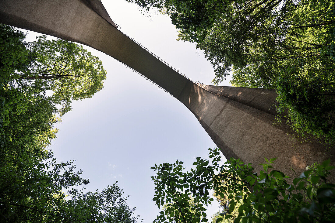 histroical viaduct of Haertsfeld train in Unterkochen, Aalen, Ostalb district, Swabian Alb, Baden-Wuerttemberg, Germany