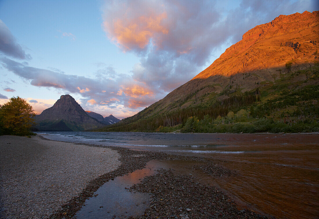 Sunrise at <Two Medicine Lake> , Glacier National Park , Montana , U.S.A. , America