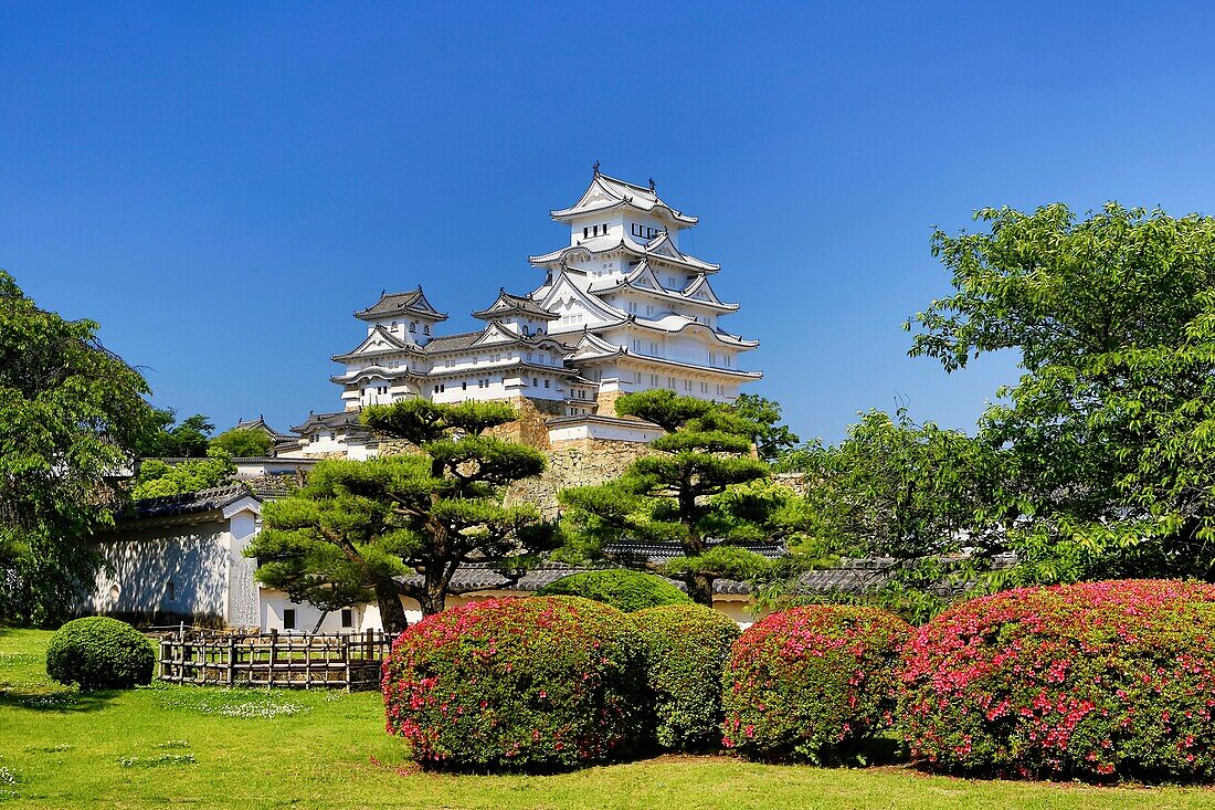 Japan, Hyogo Province, Himeji City, Himeji Castle, Shirazaki Jo.