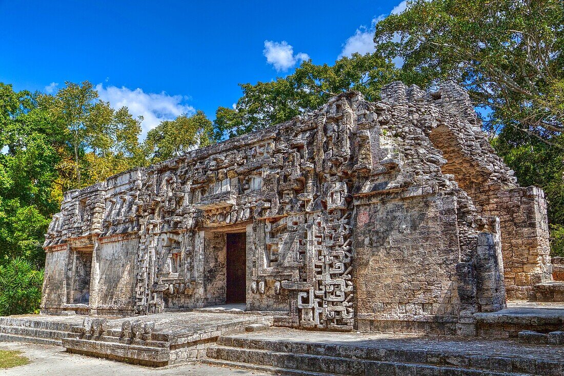 Monster Mouth Doorway, Structure II, Chicanna Mayan Archaeological Site, Late Classic Period, Campeche, Mexico