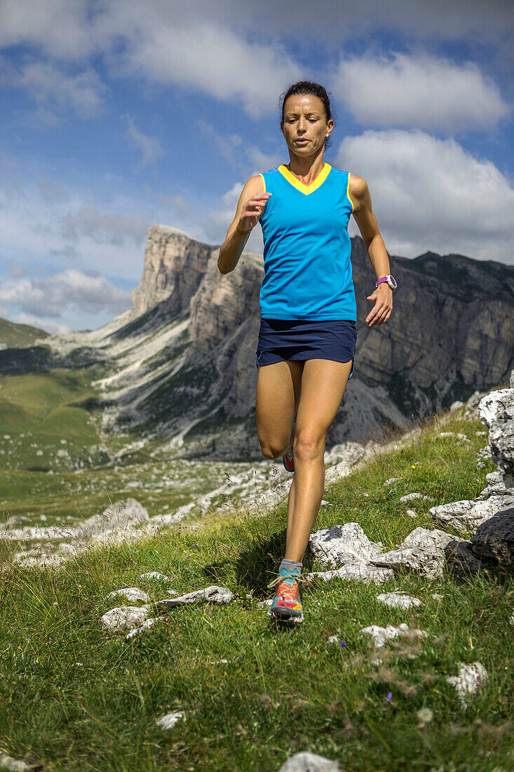 Hiking and trail running on the Alta Via 1 trail in the Dolomites