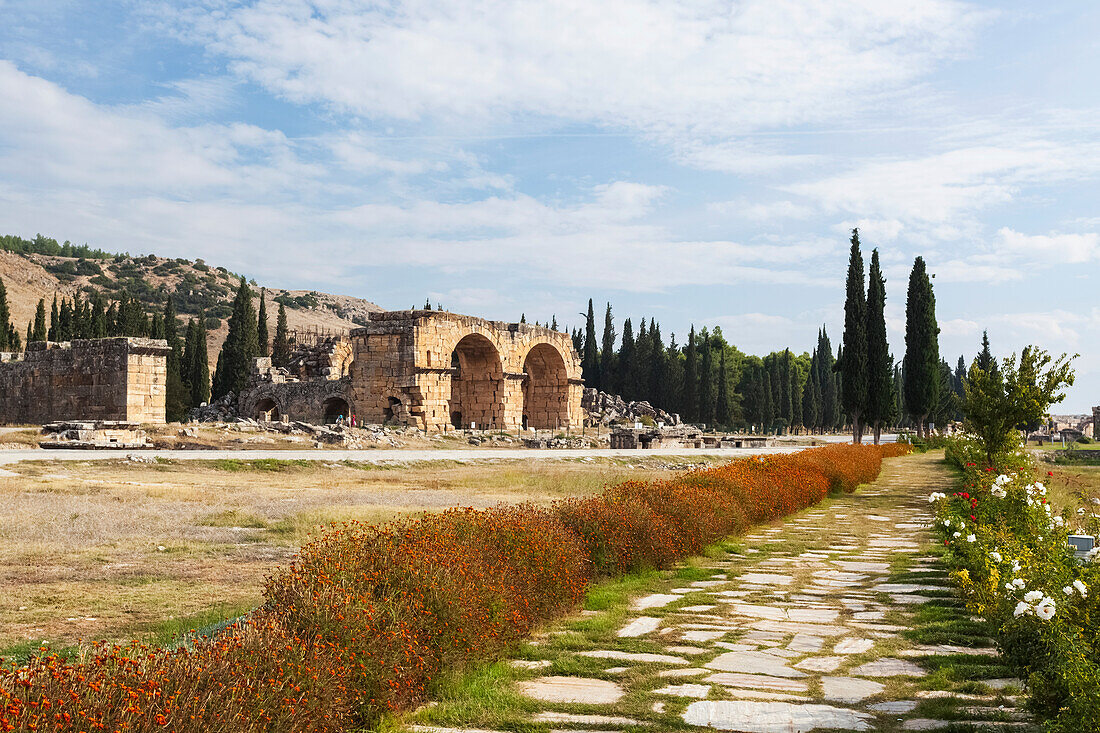 'Grave monuments, Necrolopis; Pamukkale, Turkey'