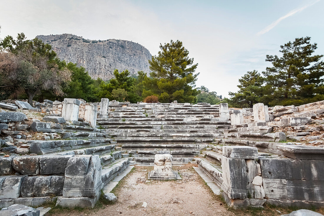 'Ruins of the bouleuterion; Priene, Turkey'