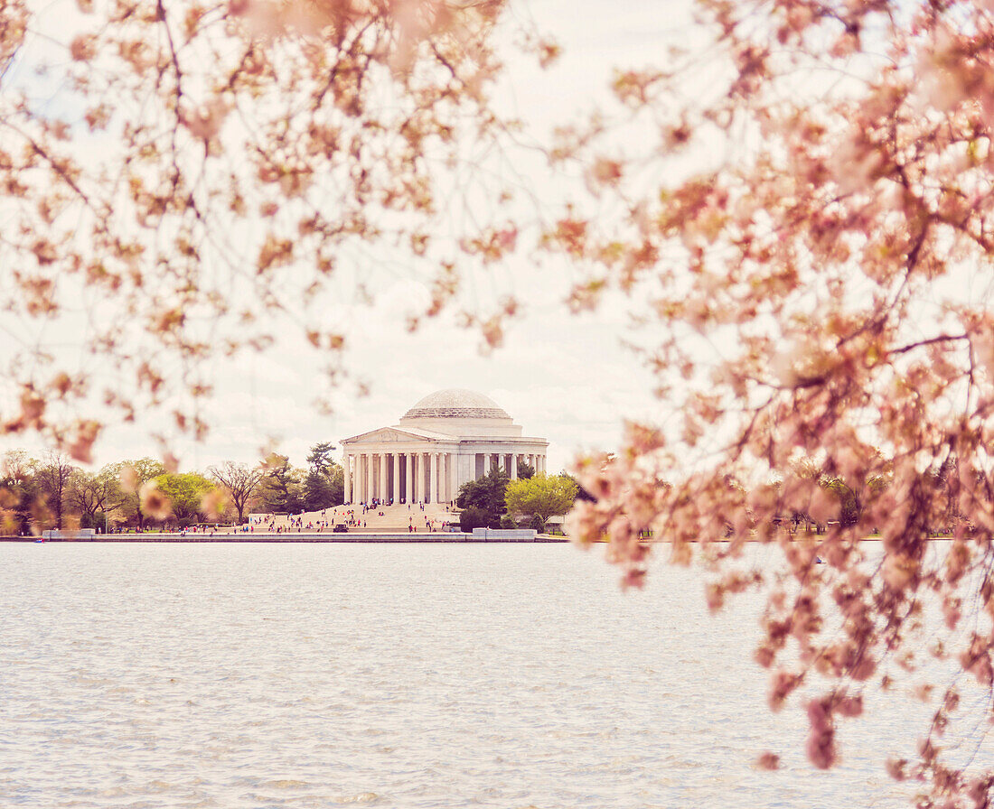 Distant Jefferson Memorial, Washington, District of Columbia, United States