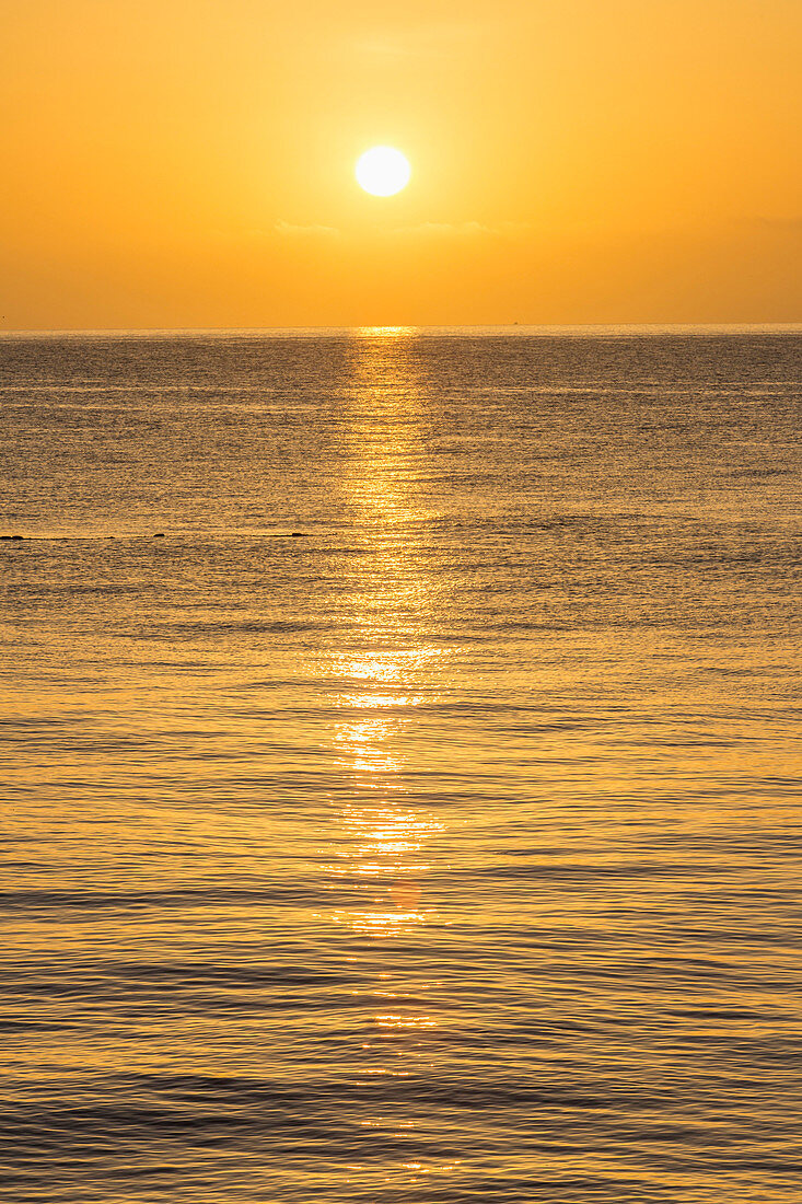 Sunset over ocean