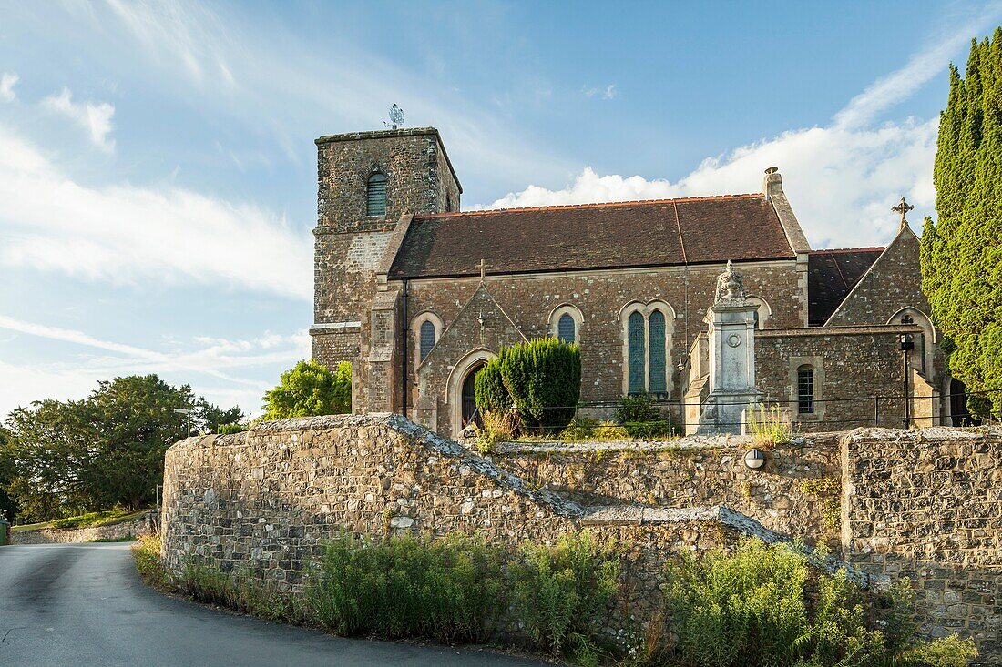 Summer evening at St Mary´s church in Storrington, West Sussex, England.