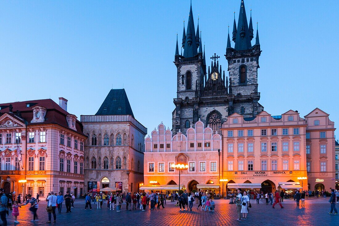 Church of Our Lady before Týn, Old Town Square, Prague, Czech Republic, Europe.