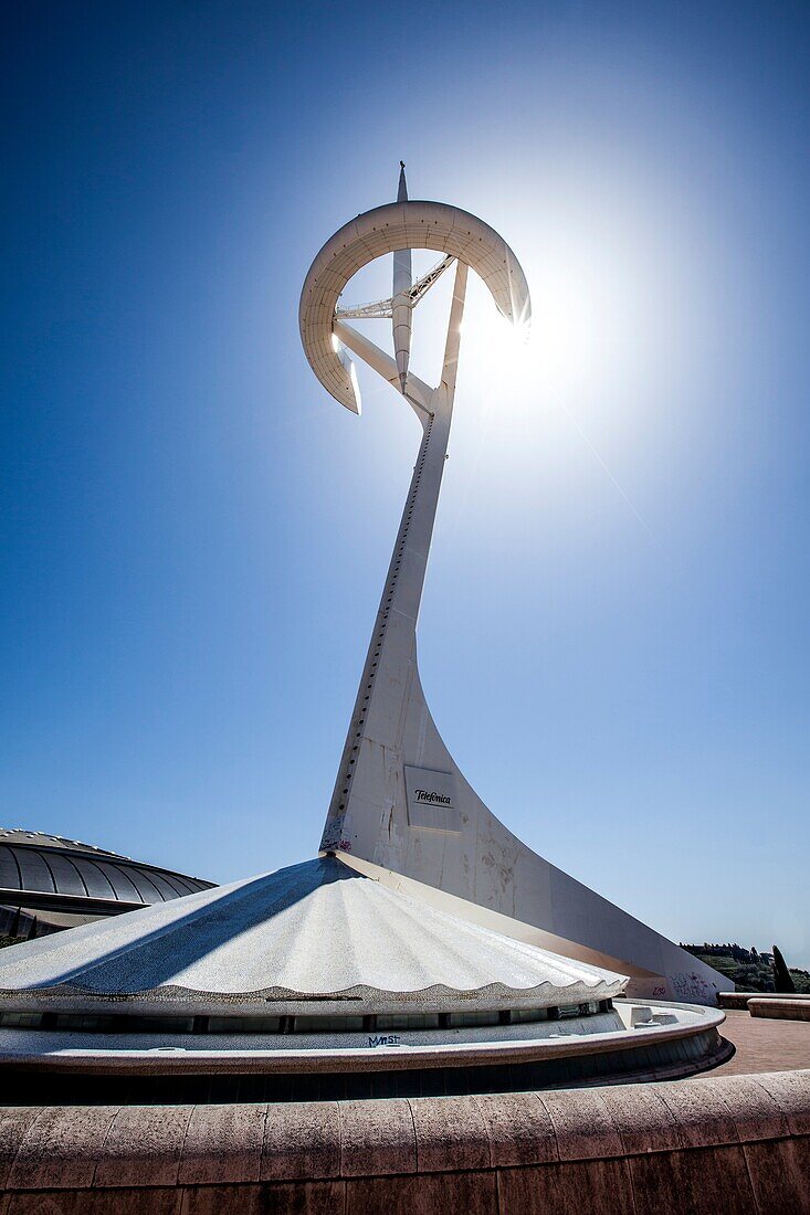 Der Olympiapark in Barcelona, Spanien.