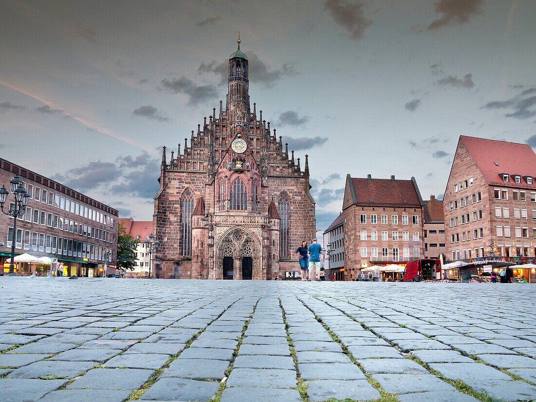 Frauenkirche in Nürnberg, Deutschland. Europa.