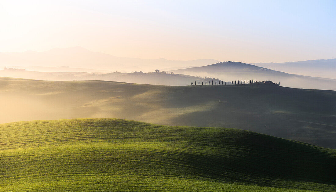 San Quirico d'Orcia countryside, Val d'Orcia, Tuscany, Italy