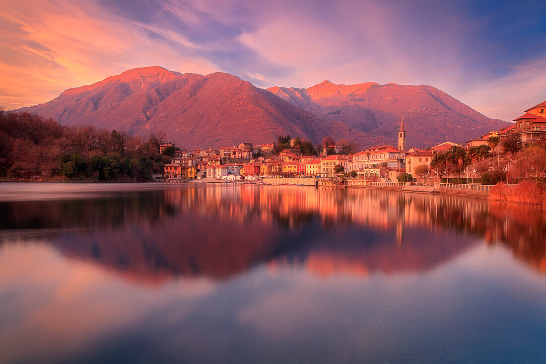 Sunrise over Lake Mergozzo, Piemonte, Italy