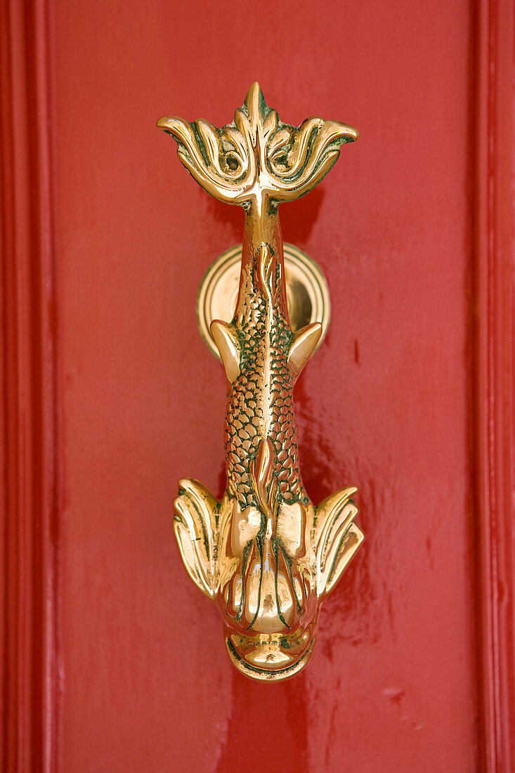 Malta, Mdina, door knocker of an old house