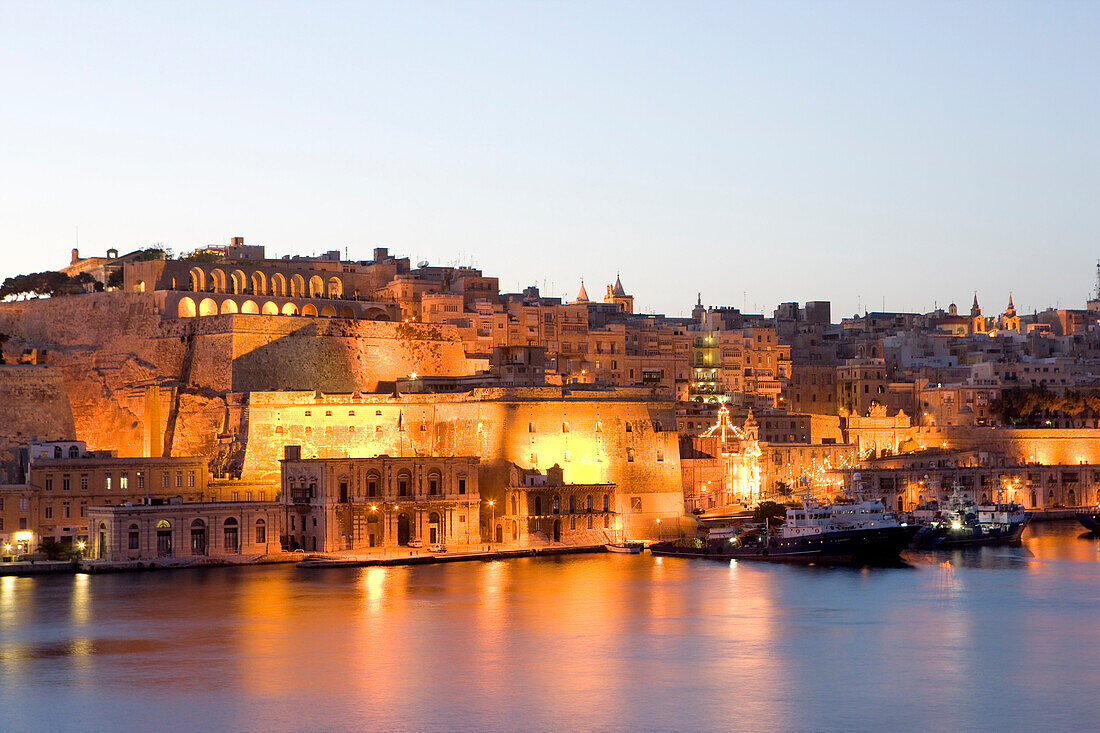 Malta, Valletta, listed as World Heritage by the UNESCO, view from Senglea