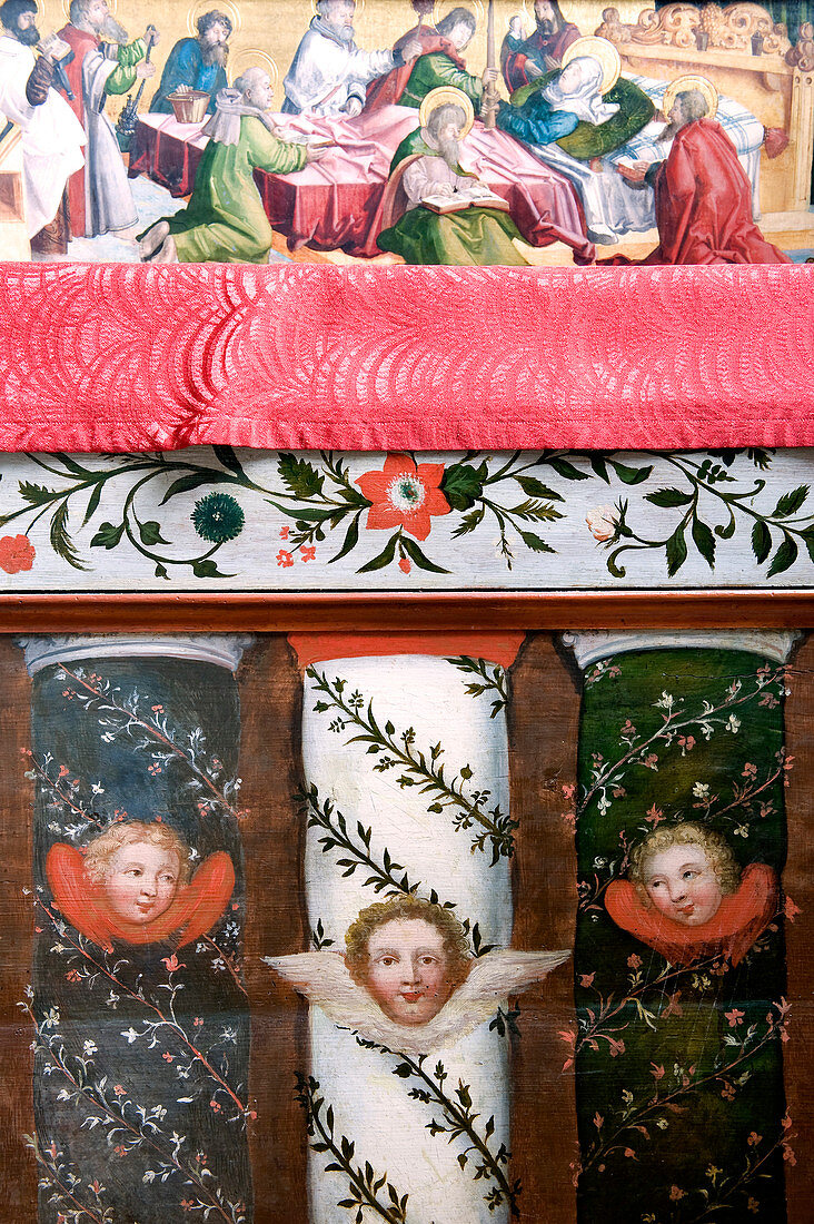 Switzerland, Canton of Fribourg, Fribourg, Cordeliers' Church, detail